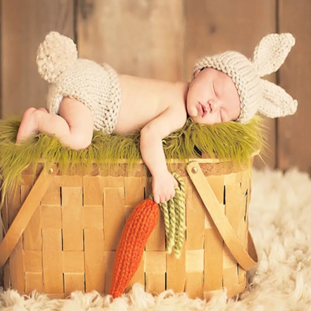Baby Bunny Photo Knitted Prop